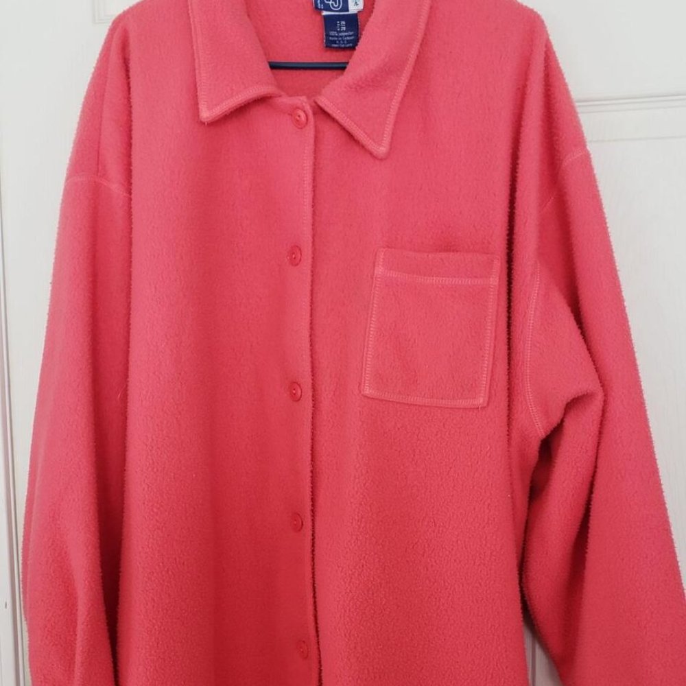 venezia JEANS Women's Pink Plus Size Fleece Jacket size 26/28